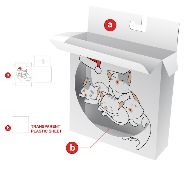 Gestanste sjabloon voor verpakking en 3D-mockup