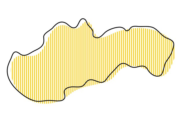 Gestileerde eenvoudige overzichtskaart van het pictogram van Slowakije