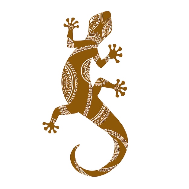 Gestileerde hagedis Zwart wit reptiel illustratie Vector logo hagedissen Tattoo