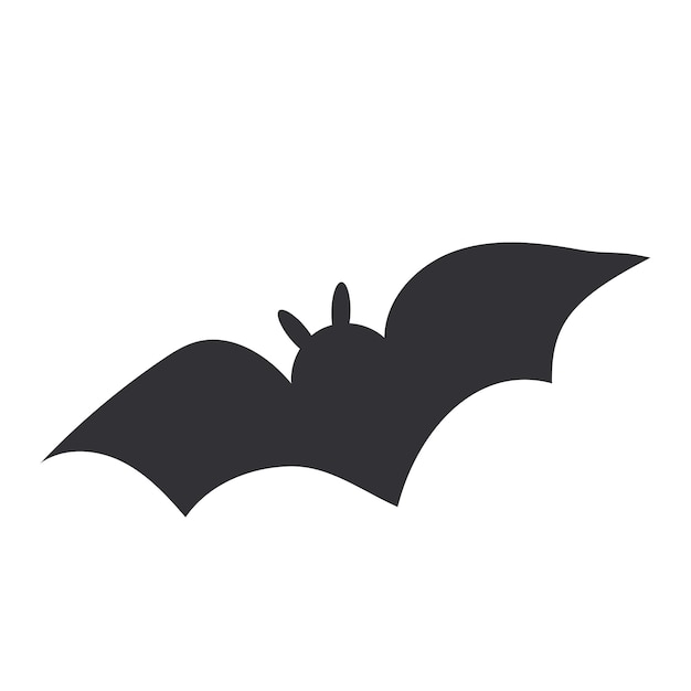 Gestileerde vleermuis op een witte achtergrond, Cartoon halloween vectorillustratie