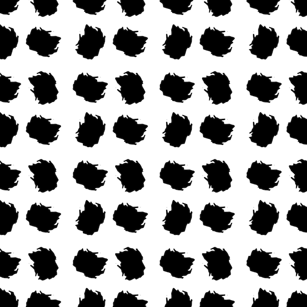 gestippeld doodle patroon symmetrisch patroon zwarte stippen getekend met een minimalistische borstel
