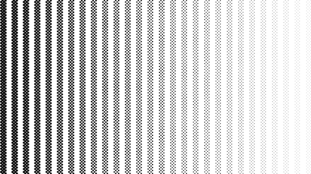 Gestippeld vervagend lijnenpatroon. Zwart-wit verdwijnende stippelachtergrond. Verticale stippen strepen