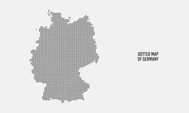 Gestippelde kaart van Duitsland vectorillustratie met lichte achtergrond