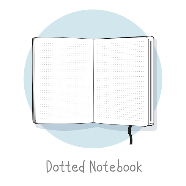 Gestippelde notebook illustratie