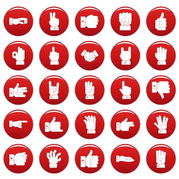 Vector gesture icons set