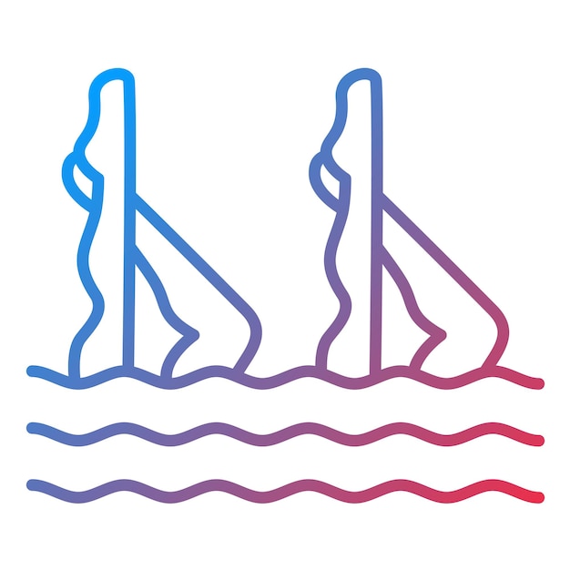 Gesynchroniseerde zwemicon vector afbeelding Kan worden gebruikt voor de Olympische Spelen
