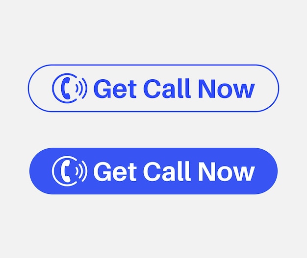 Икона кнопки "Позвони сейчас" "Позвони сейчас" Баннеры Телефонный символ Иллюстрация векторного логотипа центра звонков