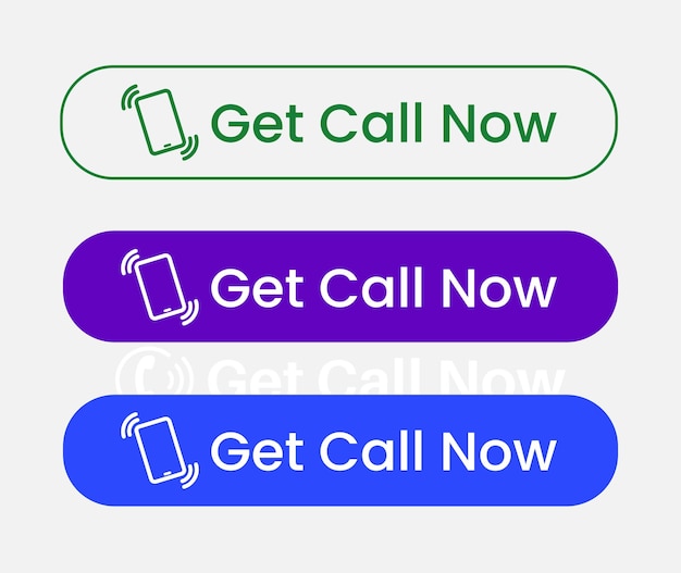 Get Call Nowボタン ベクトル電話アイコン Called Now Call Now バナー 電話シンボル コールセンター