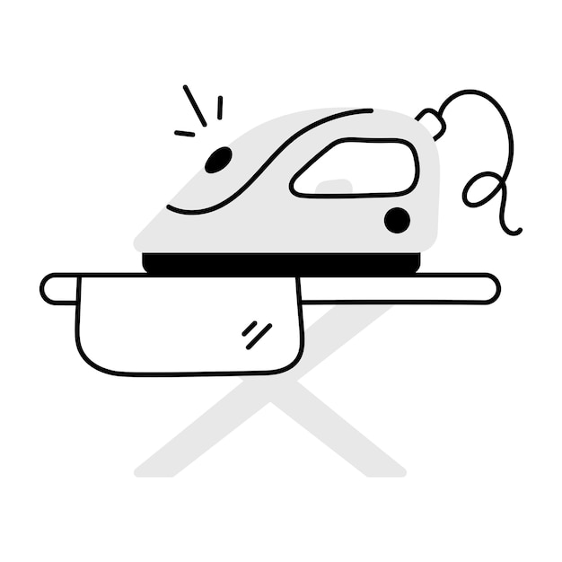 Get doodle icon of iron board