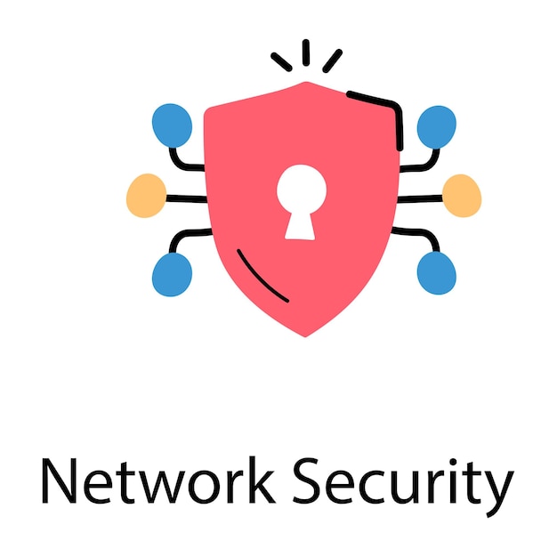 네트워크 보안의 기념일 로고 아이콘 받기