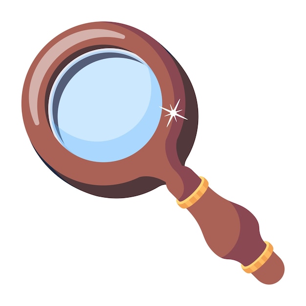 Get a flat icon design of magnifier