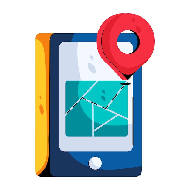 Get flat icon of mobile navigation