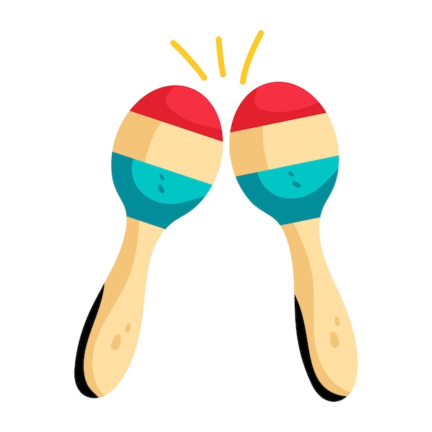 Get a glimpse of maracas flat icon