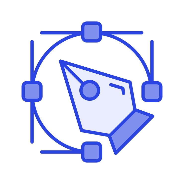 Vector get hold on this creative icon of pen tool modern flat style