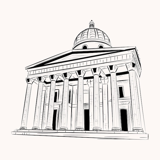 Get hold of this editable doodle illustration of national gallery