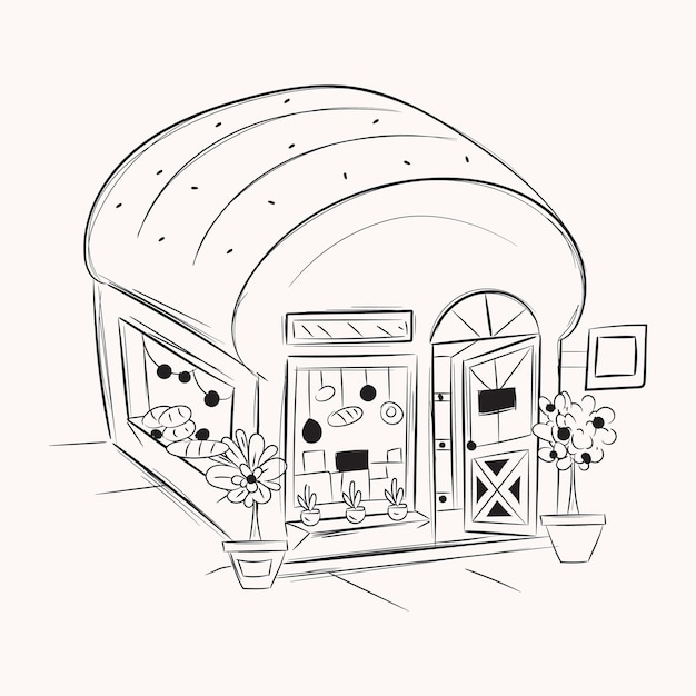 Premium Vector Get hold of this hand drawn illustration of bread shop
