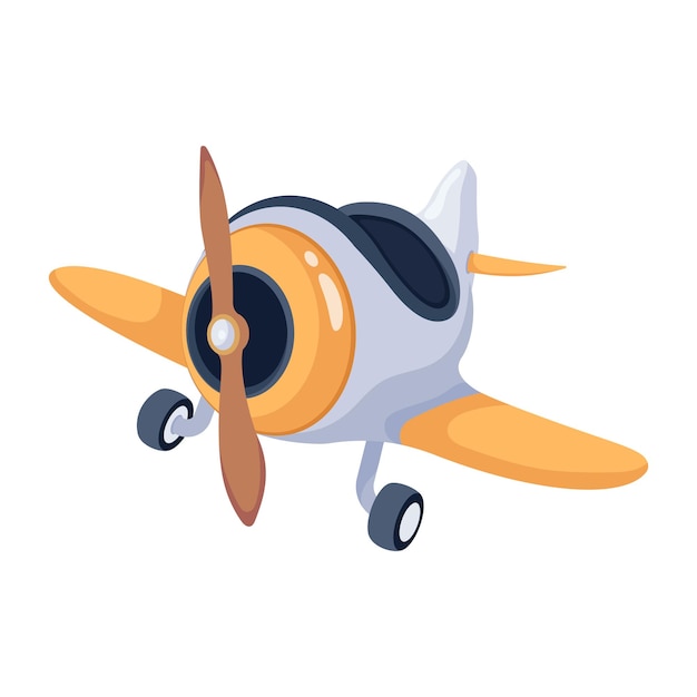 Get a isometric icon of antique aircraft