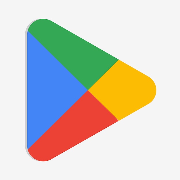 Ottenere l'icona del pulsante google play semplice vettore stampato su carta icona per il design del sito web