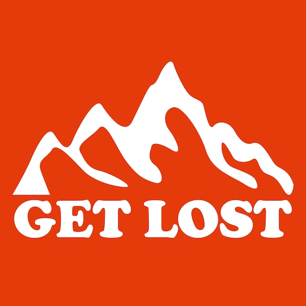 벡터 get lost mountain 로고