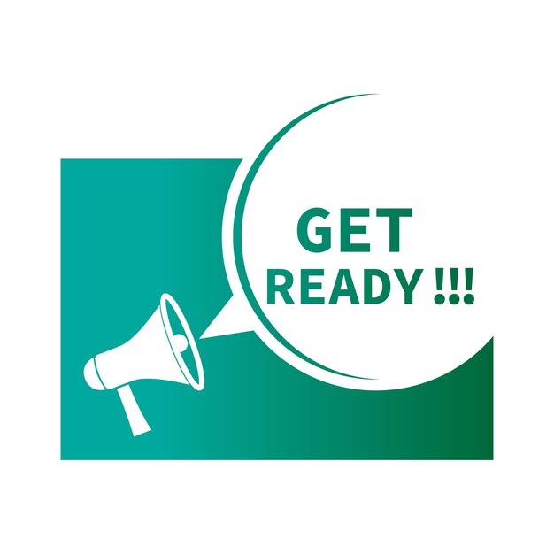 Vector get ready icon design template vector