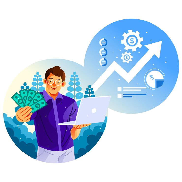 Vector get rich with online business