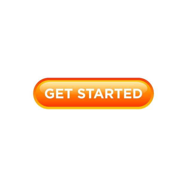 Get started button website vector template