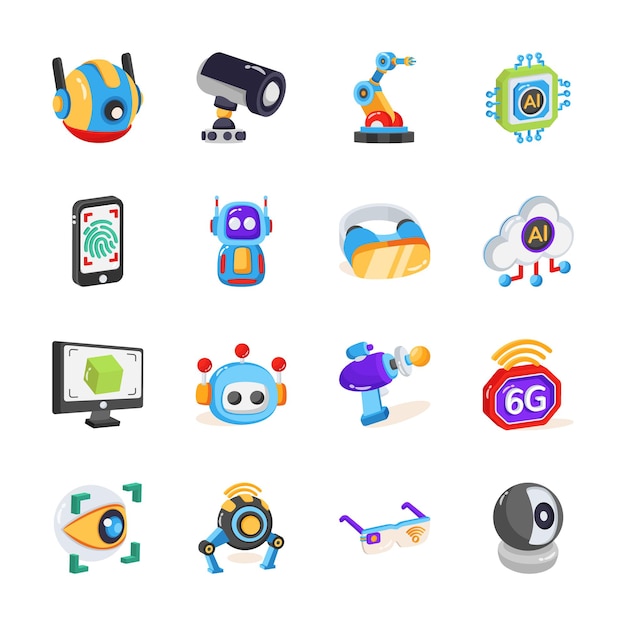 get this amazing 3d collection of artificial intelligence and futuristic icons