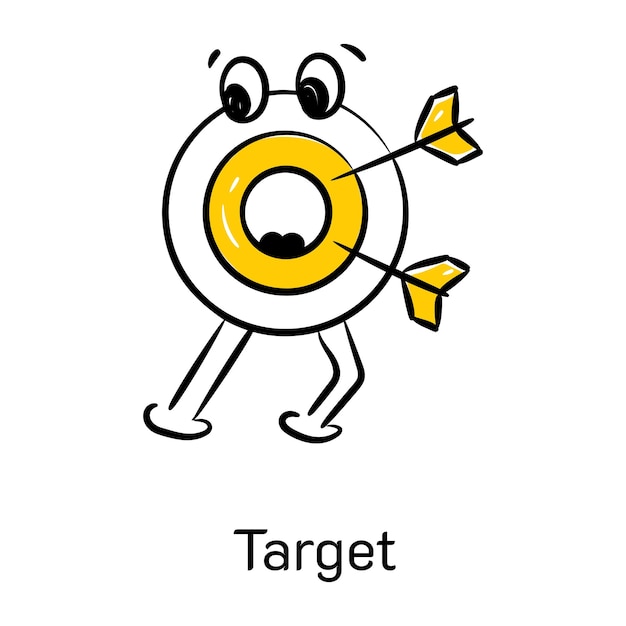 Get this amazing doodle icon of target