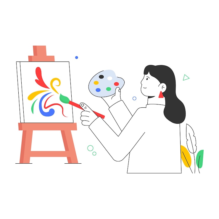 Vector 画家のこの驚くべき平らなイラストを入手してください