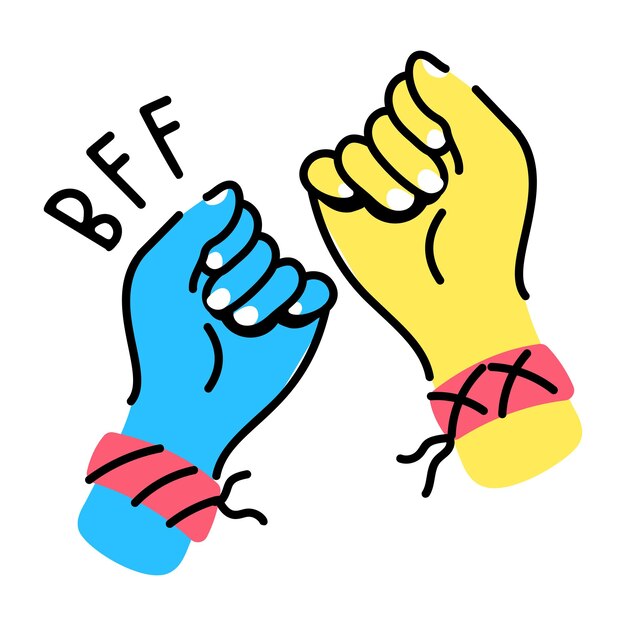 Get this amazing flat sticker of best friends