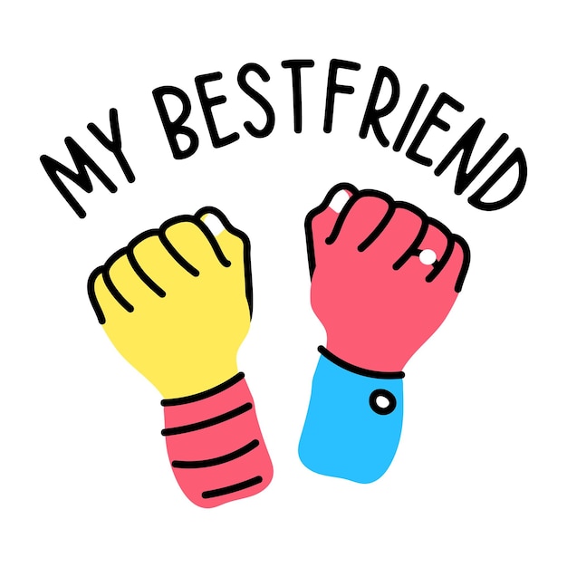 Get this amazing flat sticker of best friends