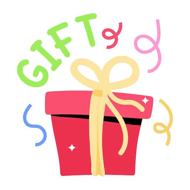 Get this amazing gift box flat sticker