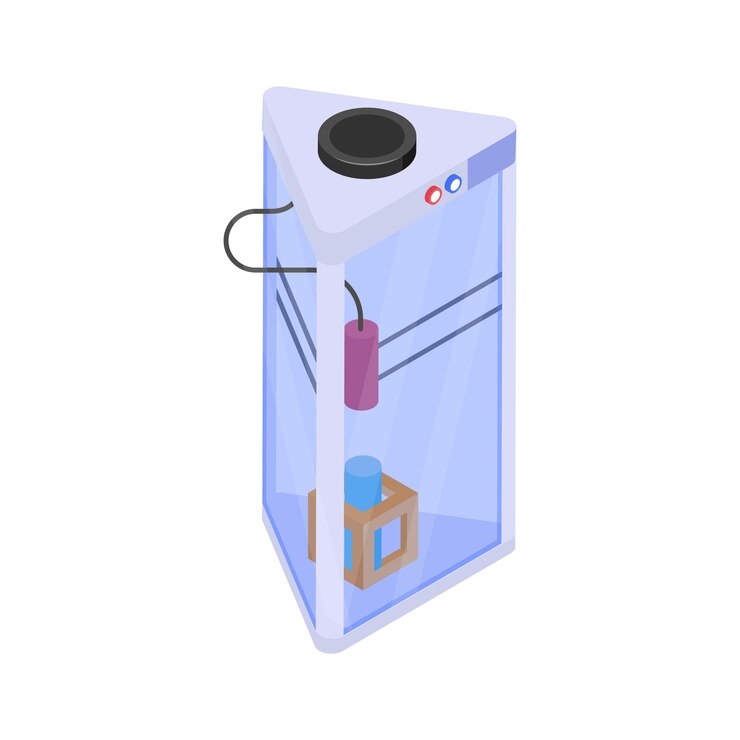 Vector get this amazing icon of 3d printer in modern isometric style