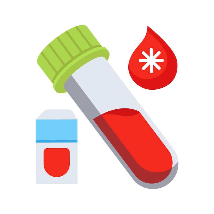 Vector get this amazing icon of blood test sample in modern style