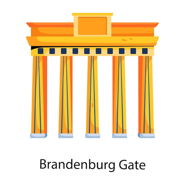 Get this brandenburg gate flat style icon