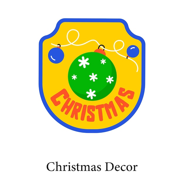 Get this christmas decor flat sticker