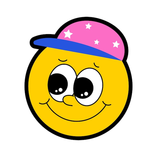 Get this cute cap emoji flat sticker