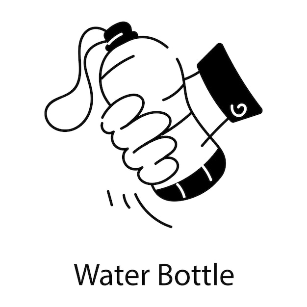 Get this doodle icon of water bottle