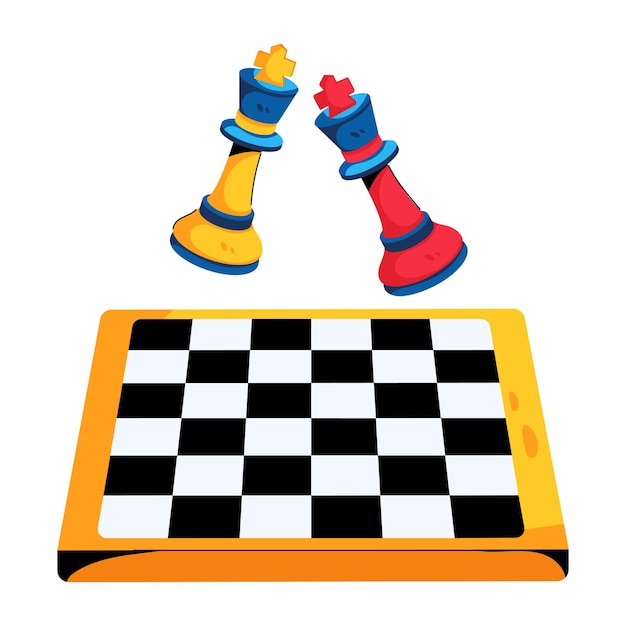 Get this flat icon of chess board