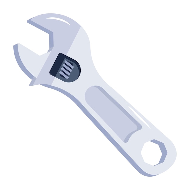 Get this flat icon of pipe wrench