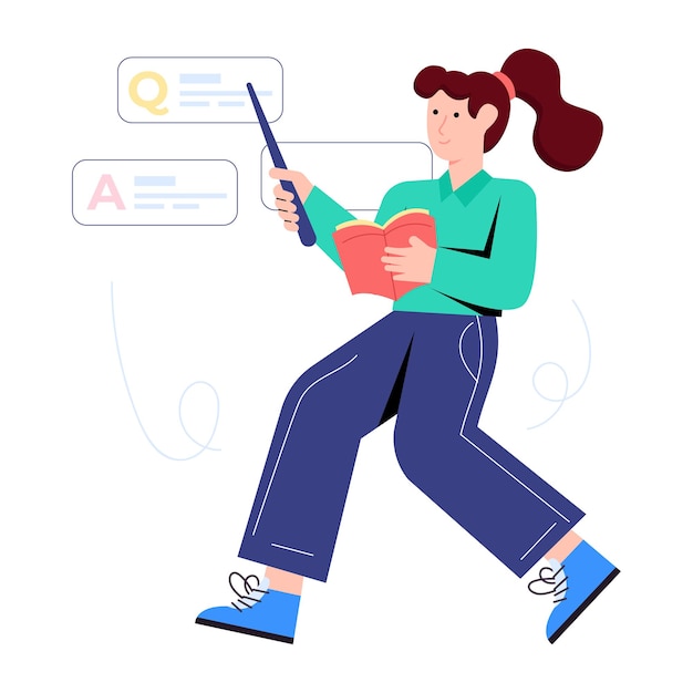 get this flat illustration of teacher