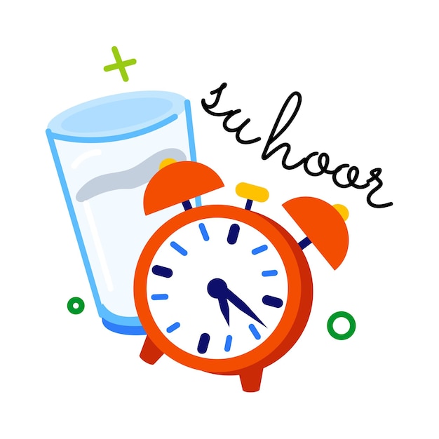 Get this flat sticker of suhoor time