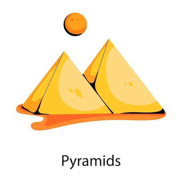 Get this premium flat icon of egypt pyramids