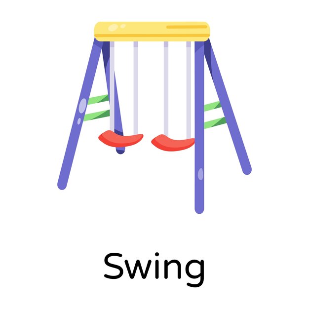 Get this trendy hand drawn icon of swing