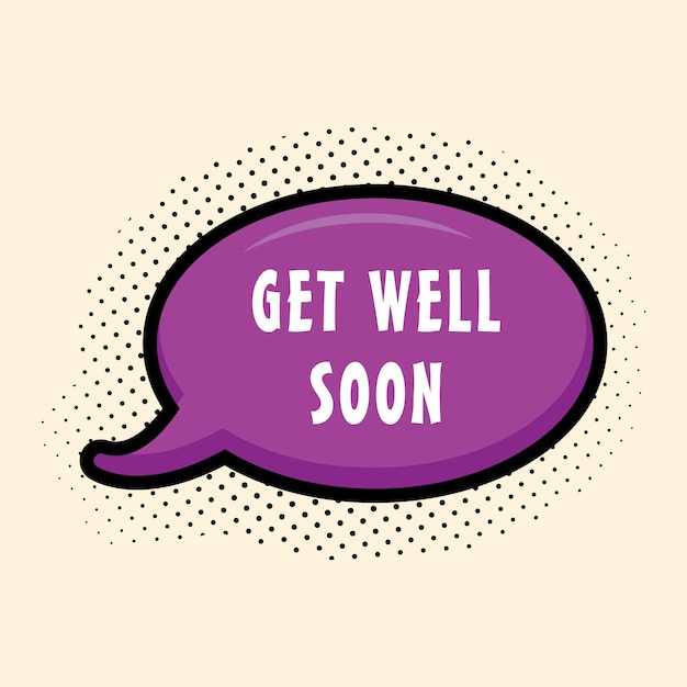 Get Well Soon Messages Sticker Ontwerp lettering sticker typografische bericht chat badge