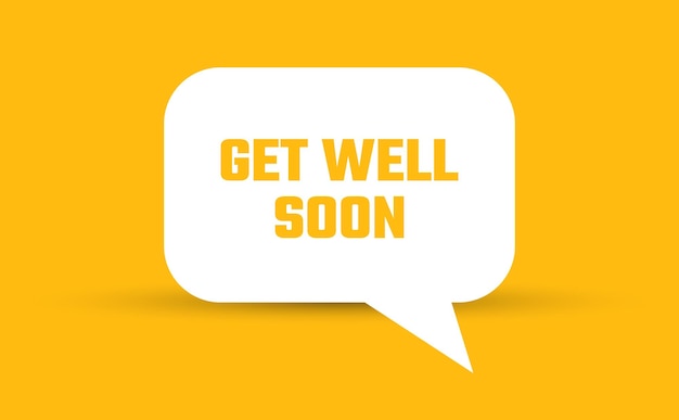 get well soon speech bubble vector illustratie communicatie spraak bubble met get well soon tekst