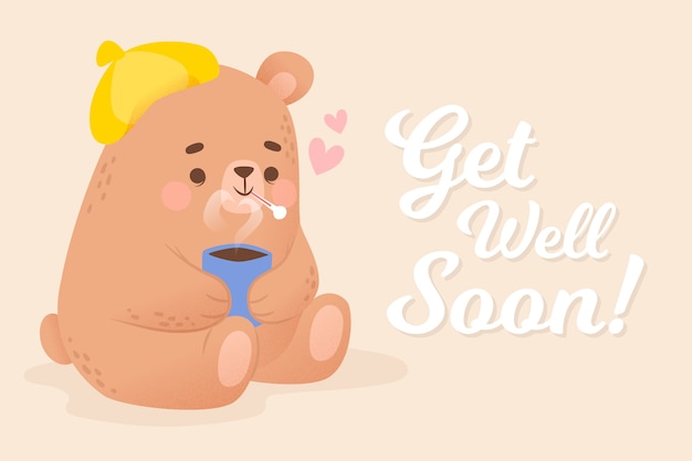 Get Well Bear get well soon card