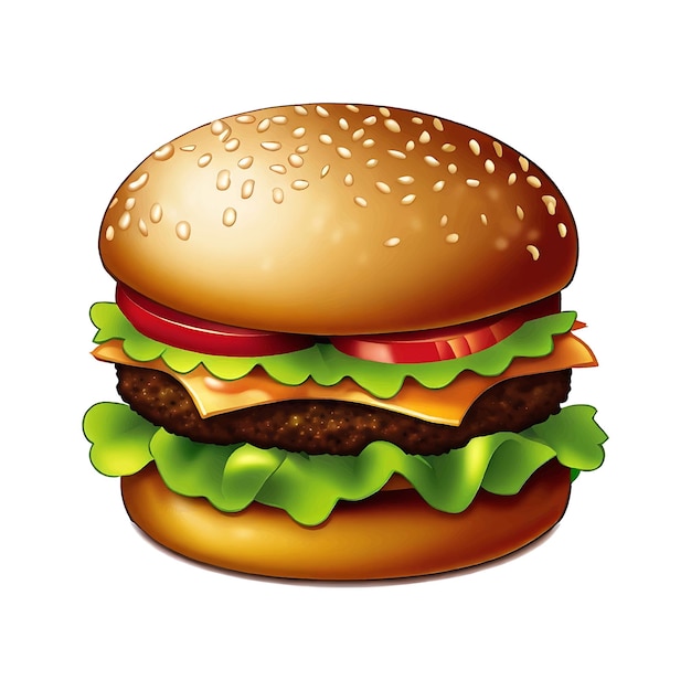 Get your appetite going with this delicious burger vector illustration Perfect for food blogs menu