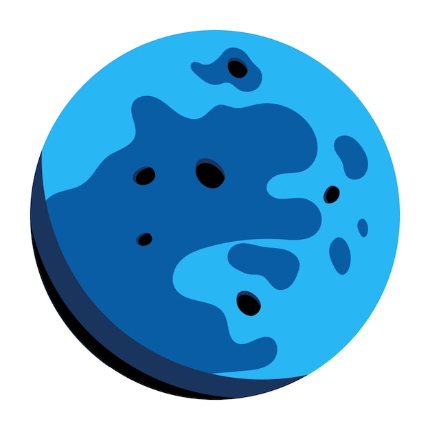 get your hands on bright moon flat illustration