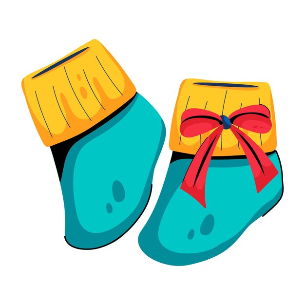 Vector get your hands on kids socks flat icon